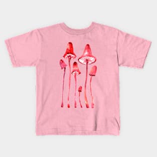 watercolor mushrooms Kids T-Shirt